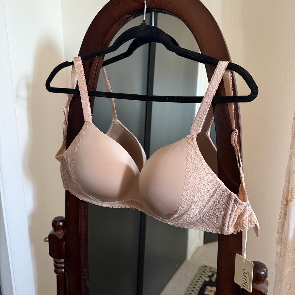 Bare Necessities Blush Nude Lace-Trim T-Shirt Bra